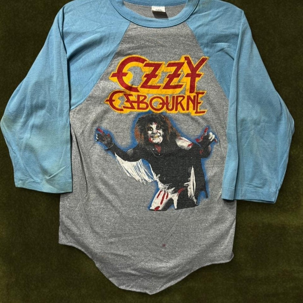 Vintage 1981 Ozzy Osbourne Diary of a Madman Raglan - M